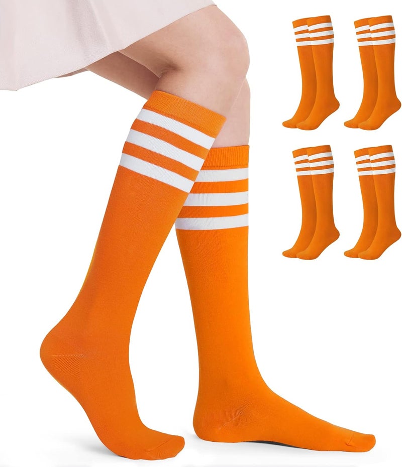 FITRELL Women's Knee High Socks Outdoor Sport Athletic Socks Casual Stripe Tube Socks 1-4 Pack - Image 3